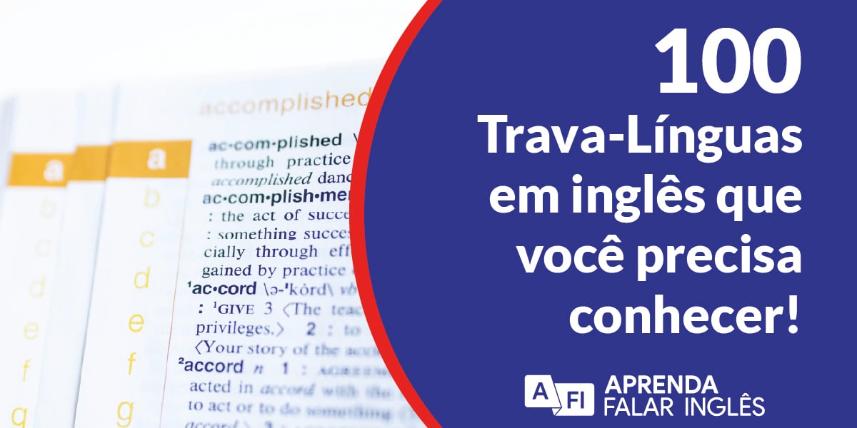 100 trava-línguas em inglês - uma página de um livro