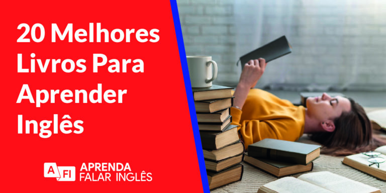 20 melhores livros para aprender inglês - uma mulhar deitada lendo um livro e uma pilha de livro ao lado