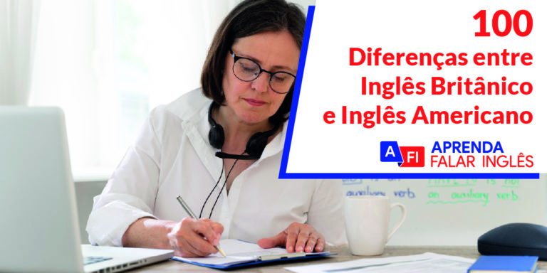 100 diferenças entre o inglês americano e o britânico - foto uma mulher escrevendo sentada na frente de um notebook