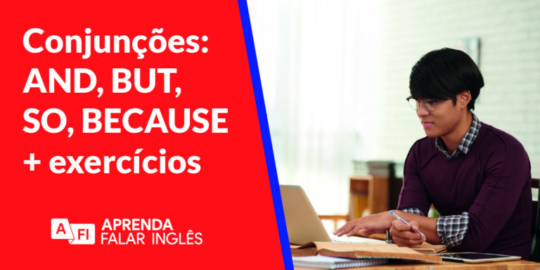 Conjunções em inglês - um menino japones estudando no notebook