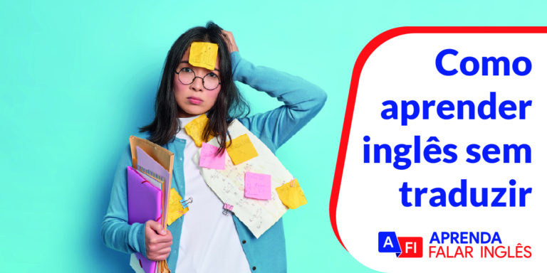Como Aprender Inglês Sem Traduzir - uma mulher com livros na mão e coçando a cabeça expressando dúvida