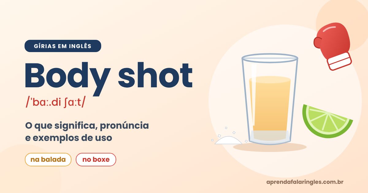 Ilustração com copo de shot de tequila, limão, sal e luva de boxe: os significados de body shot